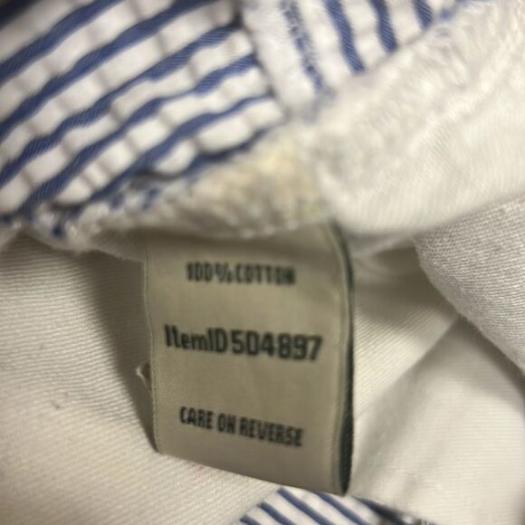 L.L. Bean Blue and White Striped Women's Shorts - Picture 6 of 6